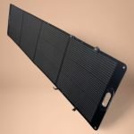 Draagbaar zonnepaneel PV-240X1 in uitgevouwen toestand, close-up