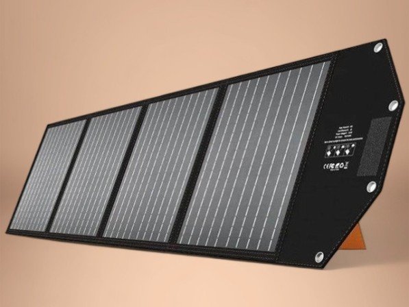 Draagbaar zonnepaneel PV-220X1 uitgevouwen