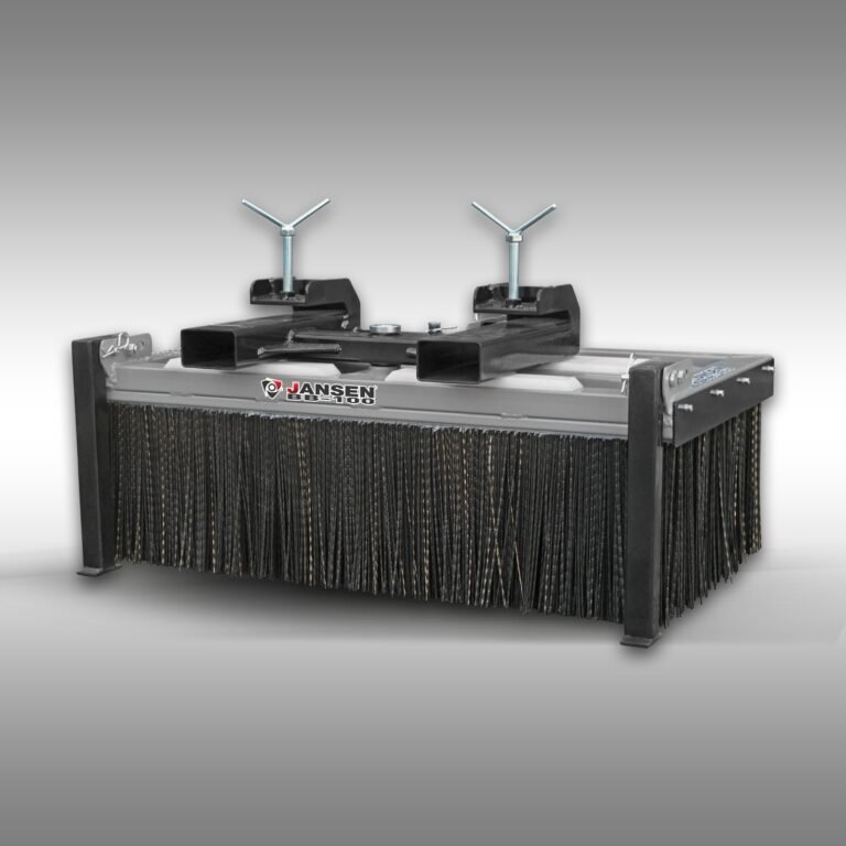 Jansen BB-100 blokborstel voor heftruck, vooraanzicht