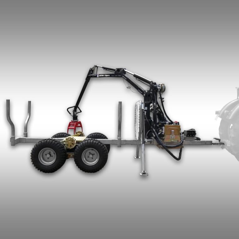 Jansen HRW-15pro boomtransportaanhanger met laadkraan