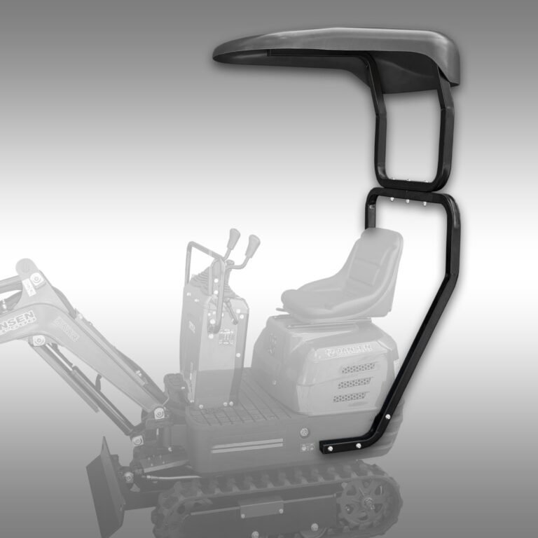 Optioneel Dak voor de JANSEN MB-500 Minigraafmachine, zijaanzicht