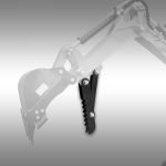 Duim voor Jansen MB-800 Minigraafmachine gemonteerd op minigraafmachine