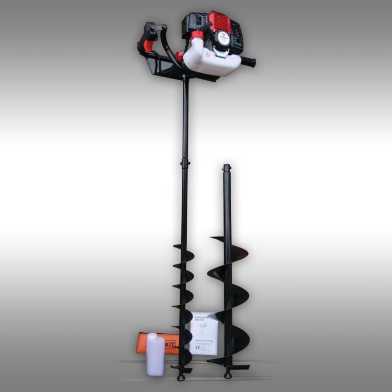 Eenpersoons motor-grondboor Jansen EBG-100 met 100mm en 200mm boor