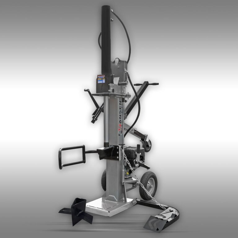 Houtklover Jansen TS-22B, 22 t met stamlift, benzinemotor 10 PK, Kloofmachine