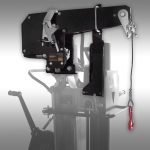 Hydraulische lier Jansen TSW-500 gemonteerd op een houtklover Jansen