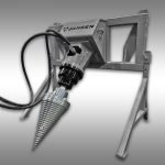 Kegelsplijter Jansen JSK-500-EURO gemonteerd op frame voor houtbewerking