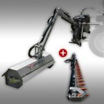 Hydraulische klepelmaaier en maaibalk Jansen HMS-80(180) combinatie