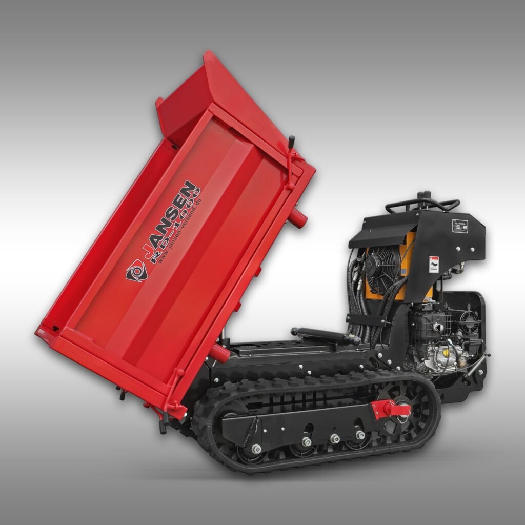 Jansen Rupsdumper RD-1000, minidumper, 3-zijdig kiepsysteem