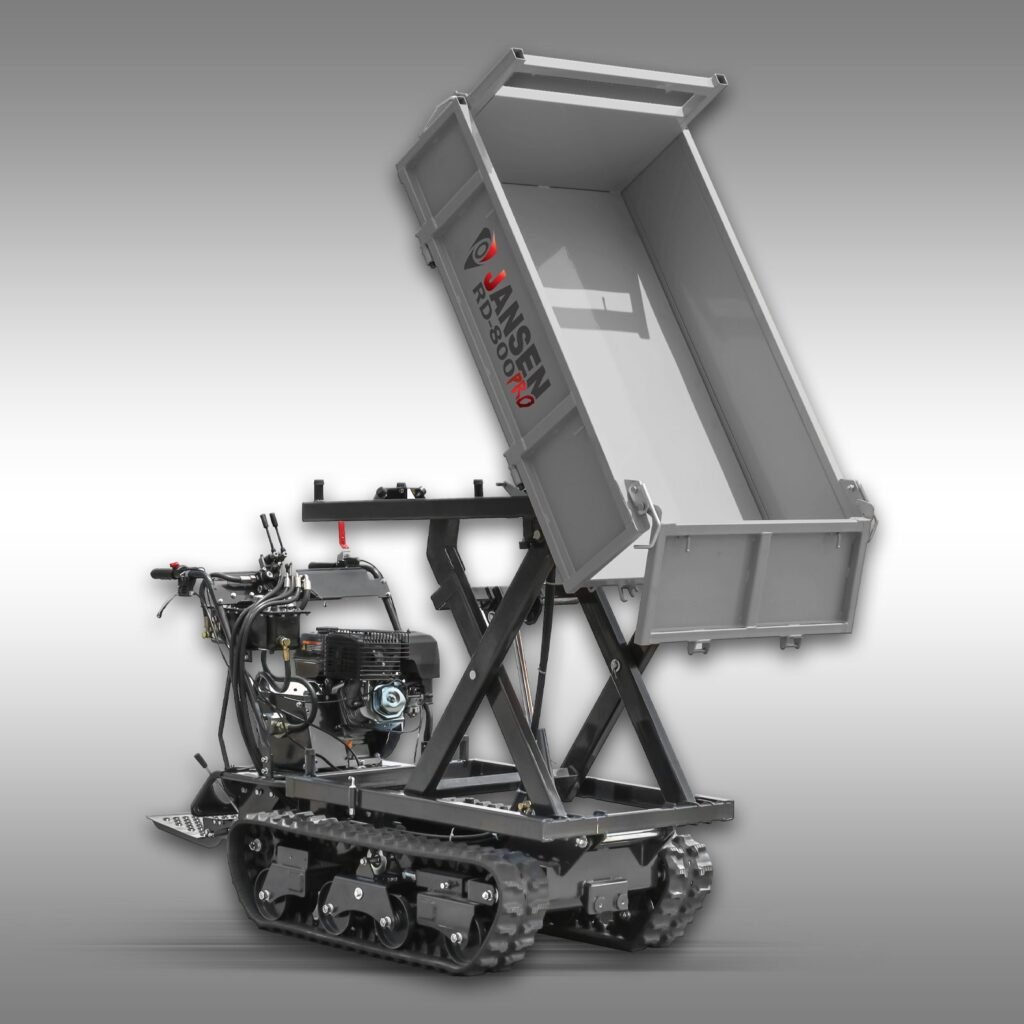Jansen Rupsdumper RD-800pro, hydraulische kiepbak, vlakke kiepbak, 15 PK LonCin
