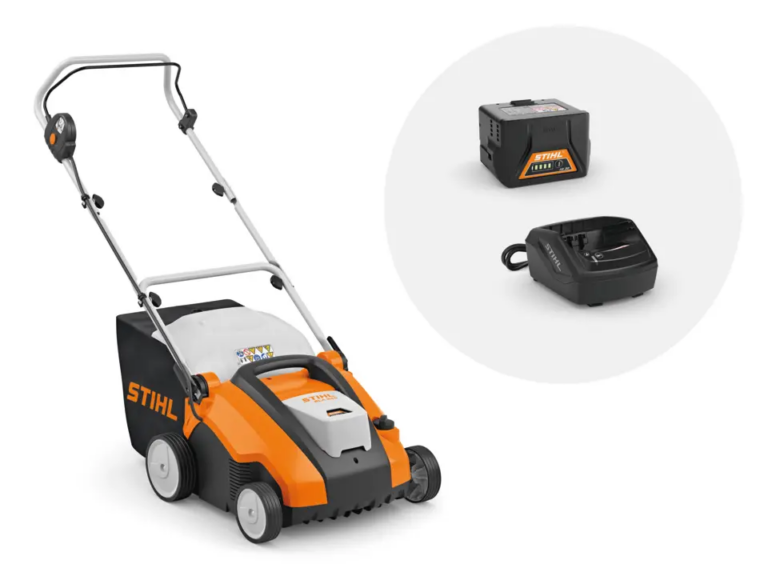 RLA 240 verticuteermachine met AK 30 accu en AL 101 oplader