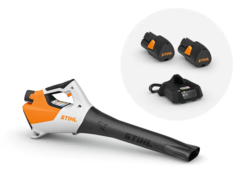 STIHL Accubladblazer BGA 30, met 2x AS 2 accu en 1x AL 1 lader