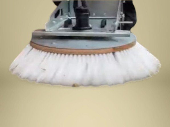 Detail van de radiaalborstel R 1000 met poly (PPN) borstel